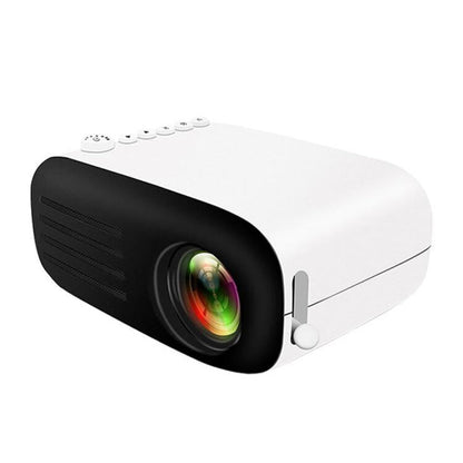 Portable Mini Led Projector For Home Theater - Av / Sd / Hdmi - Black White
