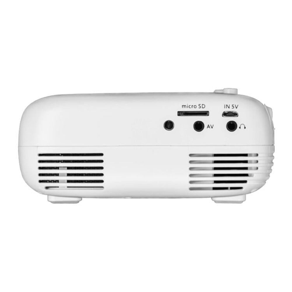 Portable Mini Led Projector For Home Theater - Av / Sd / Hdmi - Black White